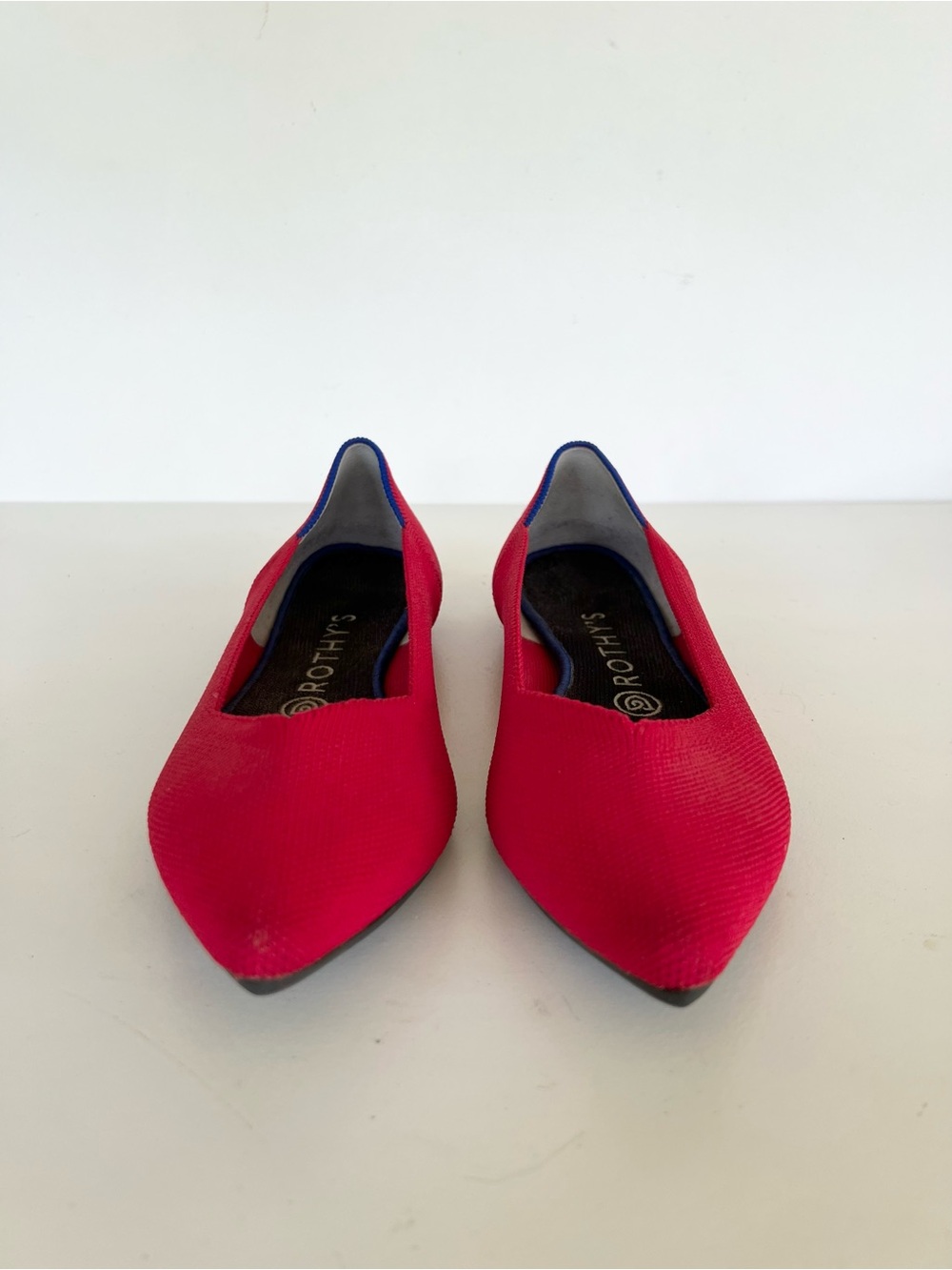 Rothy's The Point Slip On Ballet Flats in Bright Red, size 8.5 - Picture 5 of 13